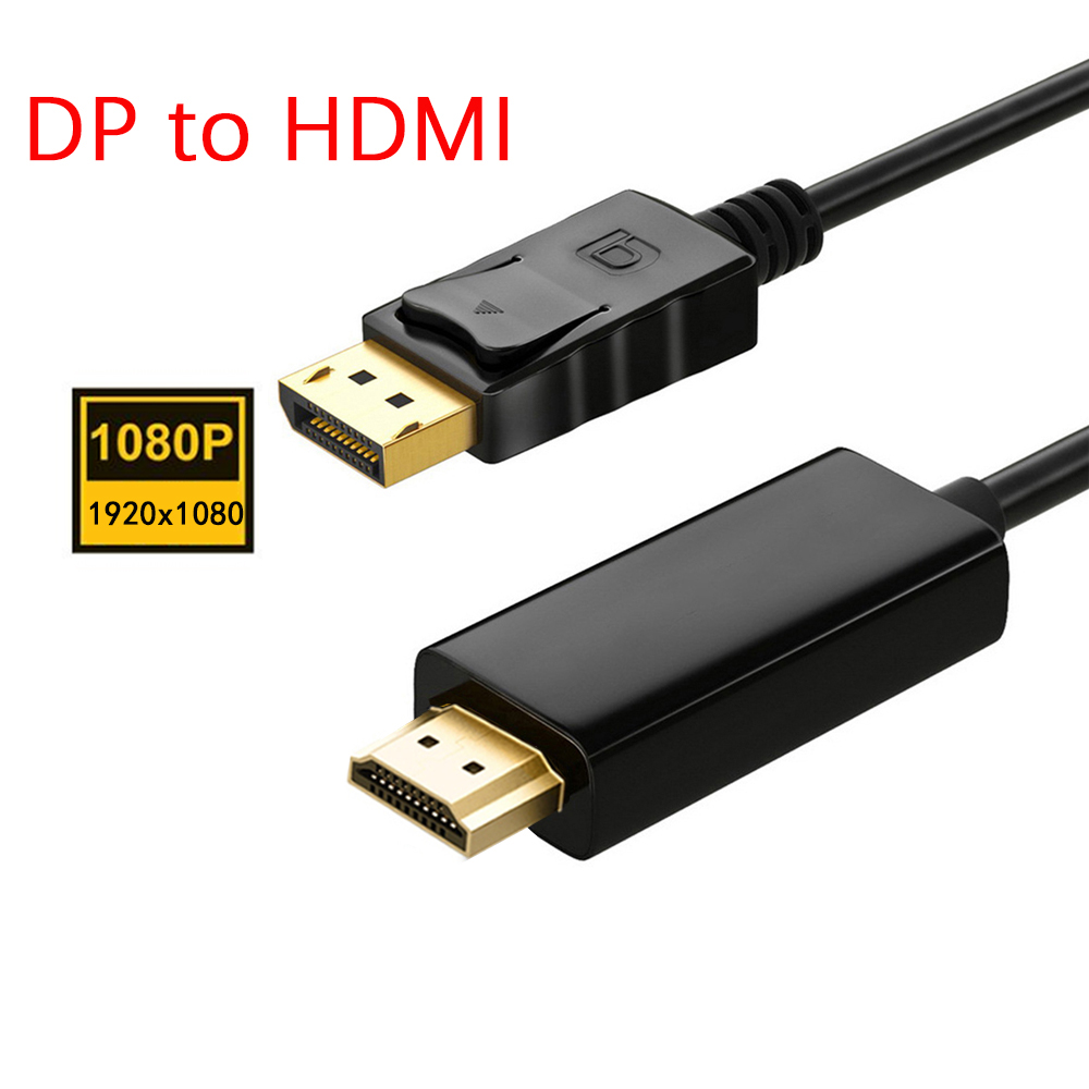 Displayport To HDMI-compatible Adapter 1080P 4K Display Port Converter for PC Laptop Projector MiniDP To Displayport Cable: DP to HD 1080P