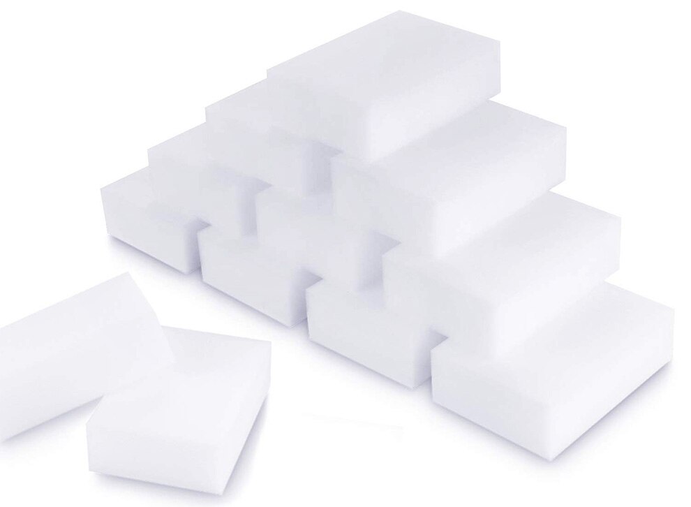 500 stuks witte magische melamine spons 100*60*20mm reinigingsgum multifunctionele spons zonder verpakking huishoudelijke schoonmaakmiddelen
