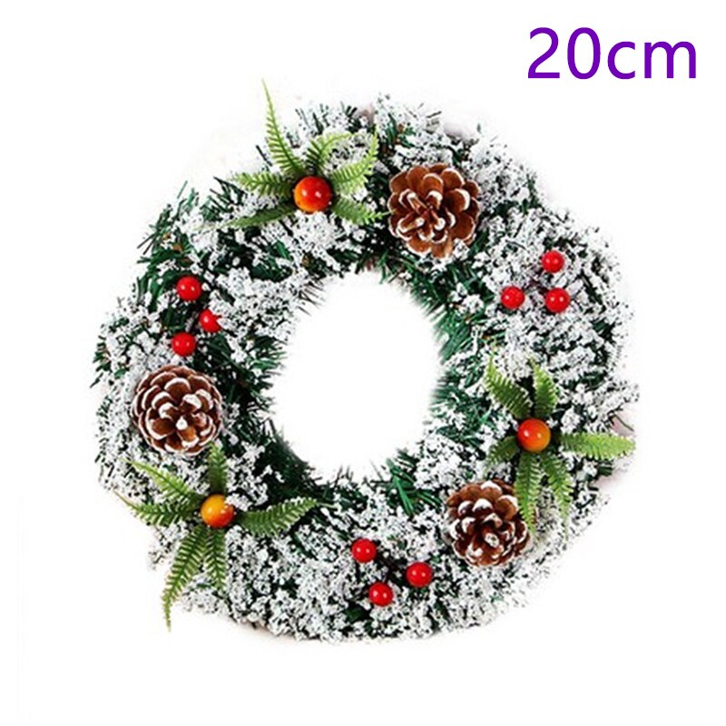 20/30/40Cm Kerst Decoraties Voor Huis Rotan Feestelijke Party Rotan Diy Krans Kerst Krans Xmas Party Ornament: 20cm