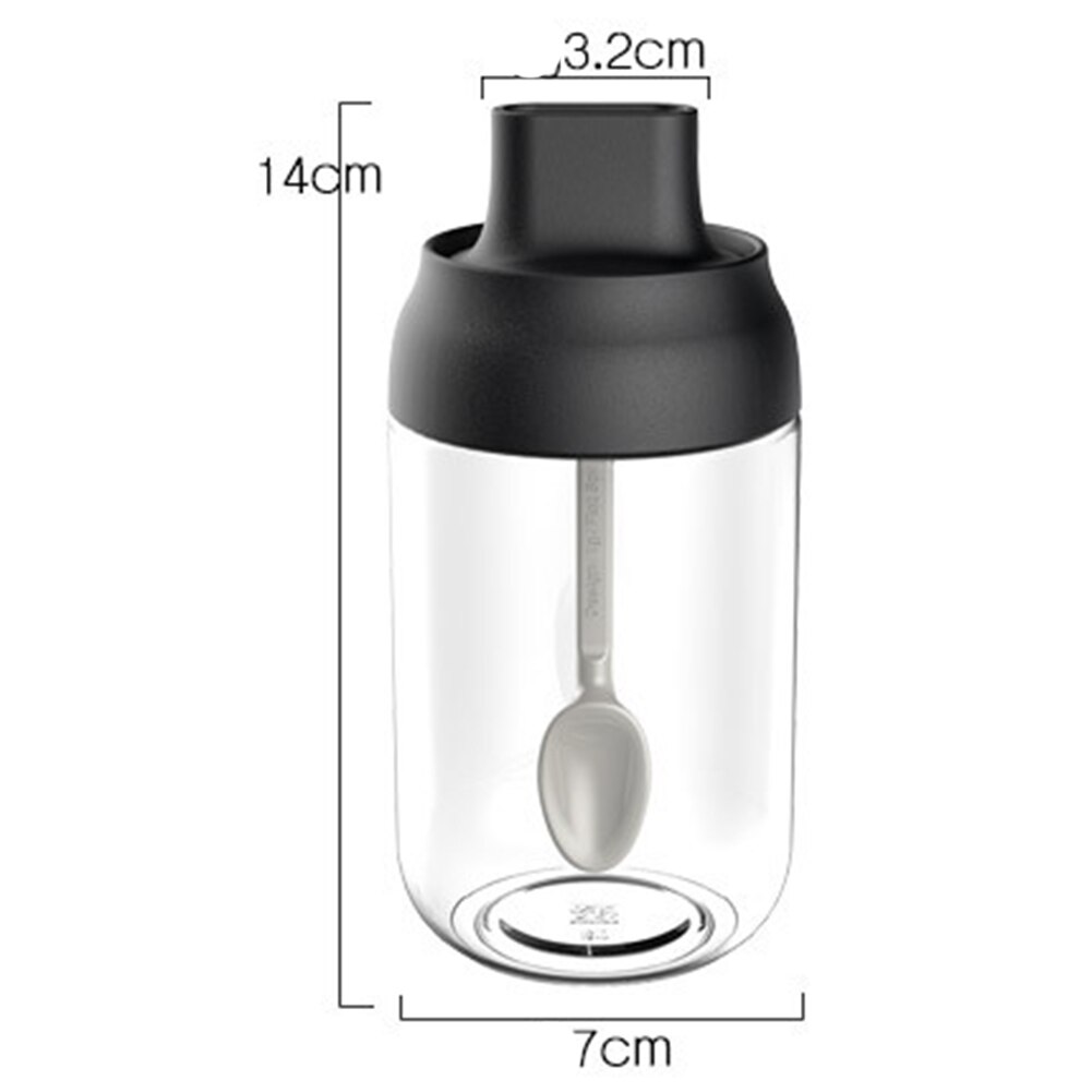 Zout Spice Fles Olie Borstel Honing Bar Vochtbestendige Deksel Seal Peper Kruiden Lepel Jar Keuken Cruet Container Gereedschap