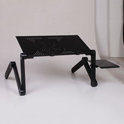Aluminum Alloy Laptop Table Adjustable Portable Folding Computer Desk Students Dormitory Laptop Table Computer Stand Bed Tray: 1