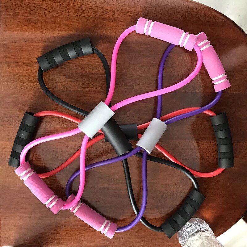 Resistance Bands Yoga Fitness Resistance 8 Word Chest Expander Rope Workout Muscle Fitness Rubber Elastic Bands home Exercise