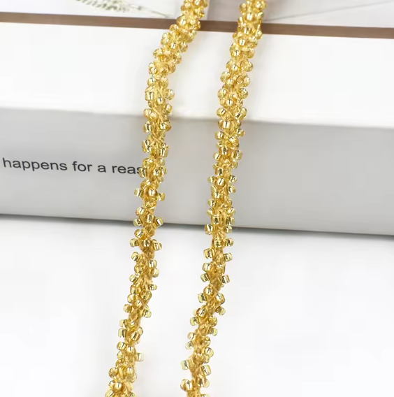 5mm Beaded Lace Trim for Sewing Clothes Trimmings Wedding Dress Curtain Laces Ribbon Decoration Hair Accessories: Antique Zinc