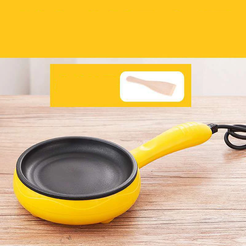 Kleine Koekenpan 1PC Frituren Sautéen Koken Multifunctionele Alles-in-Een Kleine Mini Elektrische Eierkoker Ontbijt machine: YELLOW