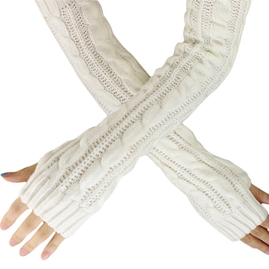 Kvindelige lange handsker uden vinter håndl... Grandado