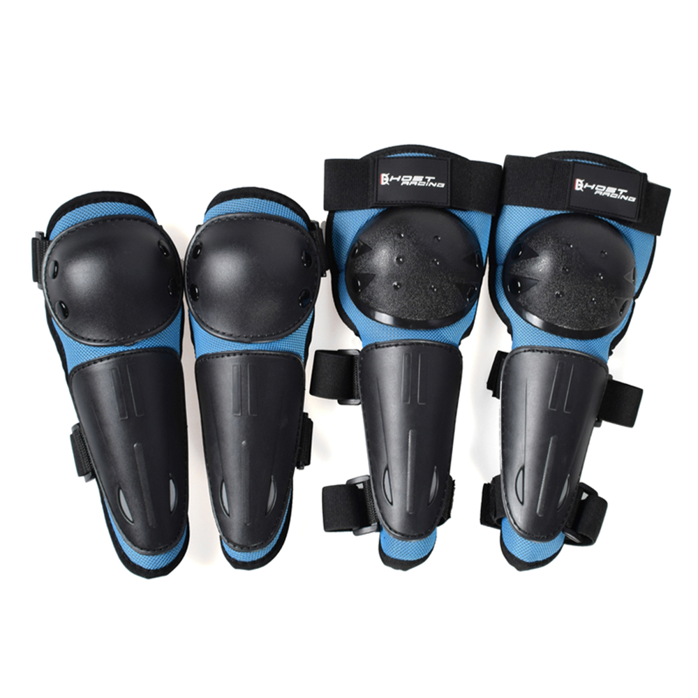 GHOST RACING-Chaleco de armadura para motocicleta para niños, Protección trasera, Protector de pecho y espalda para Motocross, chaleco para carreras, equipo de protección: 4Pcs Set Blue