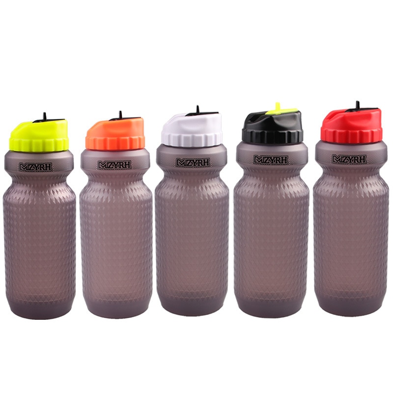 Sport Waterfles, Bpa-vrij Tritan Plastic Waterfles met Vergrendeling Flip-Flop Deksel, lekvrij en Stofdicht Cap, Carry Lus, 2