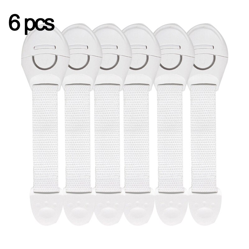 6Pcs/Lot Child Lock Protection Of Children Locking Doors For Children Safety Kids Safety Plastic Protection Safety Toilet Lock: white6p