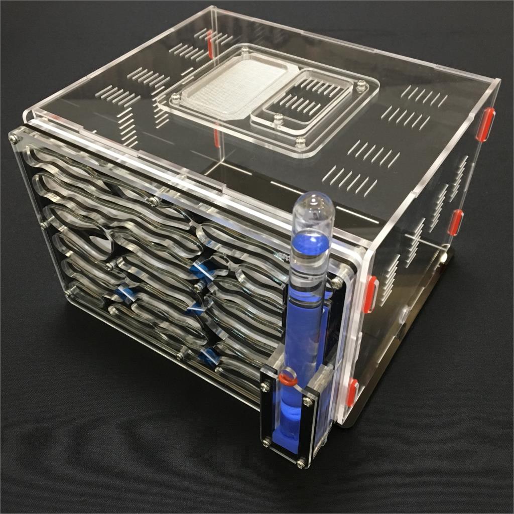 Villa 20*13*18.2 cm grote DIY vocht met voeden gebied ant nest, ant farm acryl, insect mierennesten villa huisdier mania voor huis mieren: black