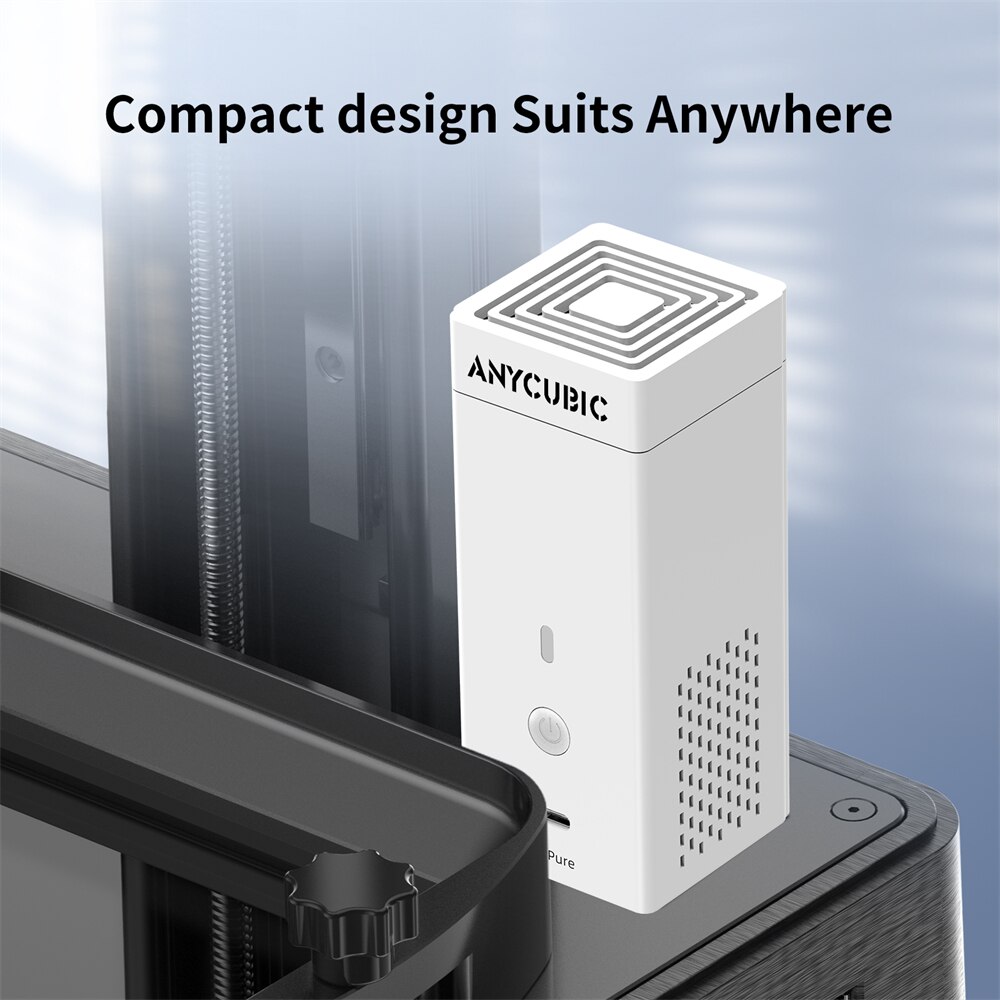Anycubic airpure effektiv luftrening lågbrus usb laddat luftfilter för resin 3d skrivare för photon mono  x 4k m3 plus
