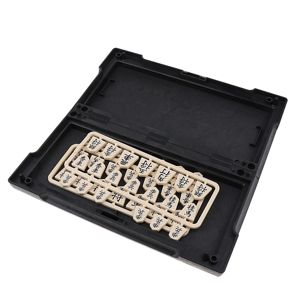 Shogi Japanese Chess Game Set Plastic Folding Board and Chess Pieces
