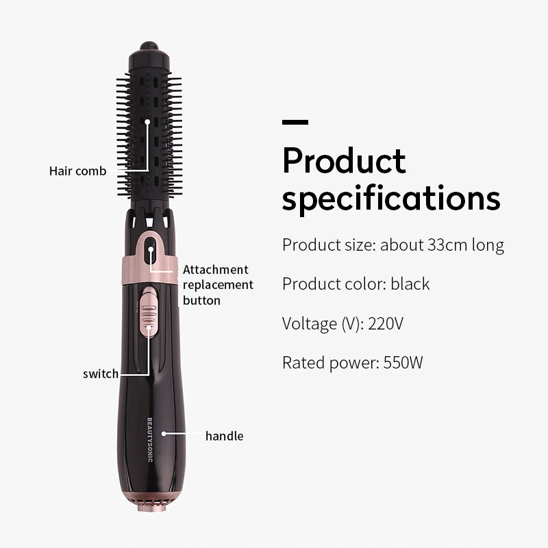 Multifunctional air comb 4 in 1 anion dry & wet electric hair dryer comb Hair Straightener Hair Curler for women & men