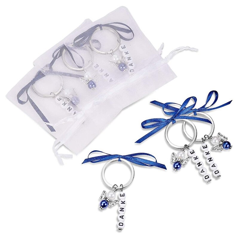 15 sleutelhanger organza zakjes bedankjes bruiloft doop kerstmis verjaardag communie bevestiging: Default Title