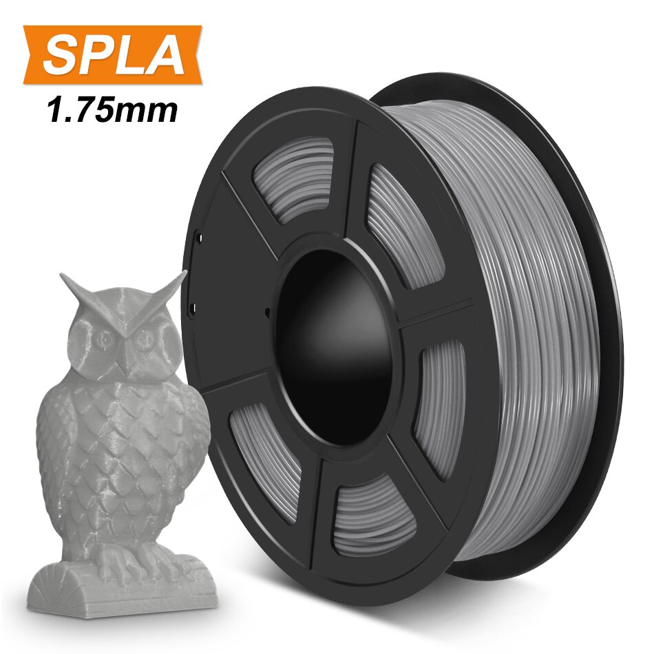 SUNLU 3D Printer Filament SPLA 1.75mm 1KG Colorful Plastic Printing Material 3 Colors White Black GREY: SPLA Grey