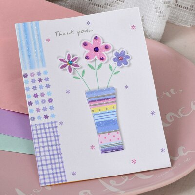 cute paper 3d handmade cards flower message cards greeting cards: MINI 0804 II 09