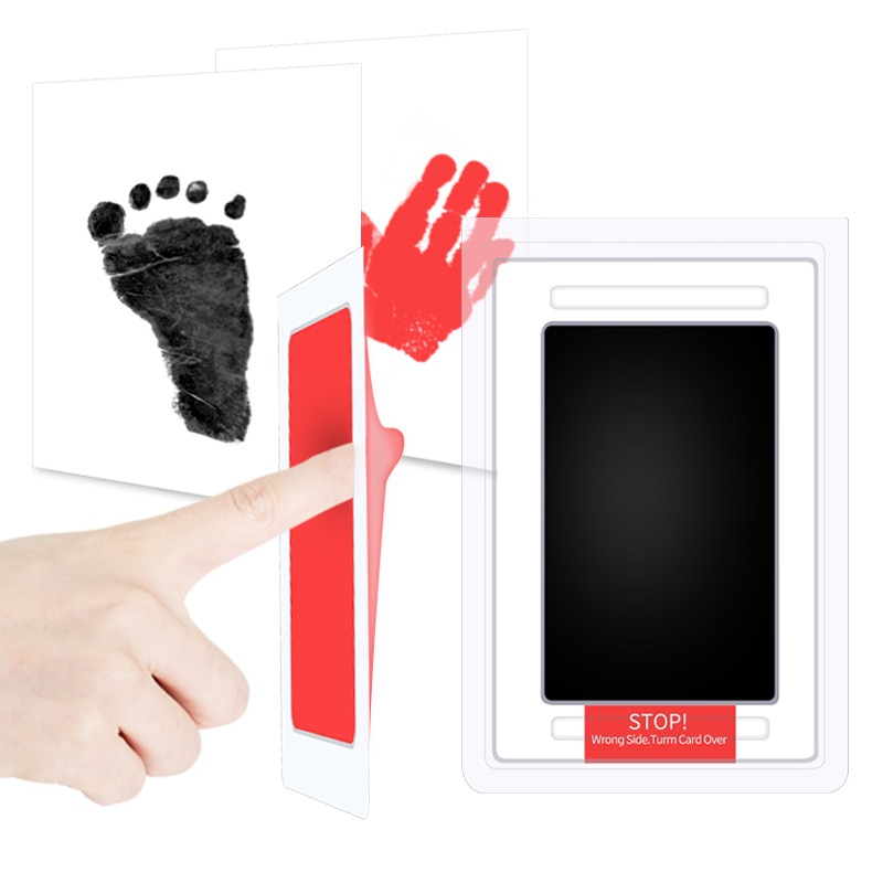 Kinderen Kleur Pad Stempelkussen Footprint Anti-Namaak Baby Baby Hand Pad Pad Compartiment Niet Vies Handpad