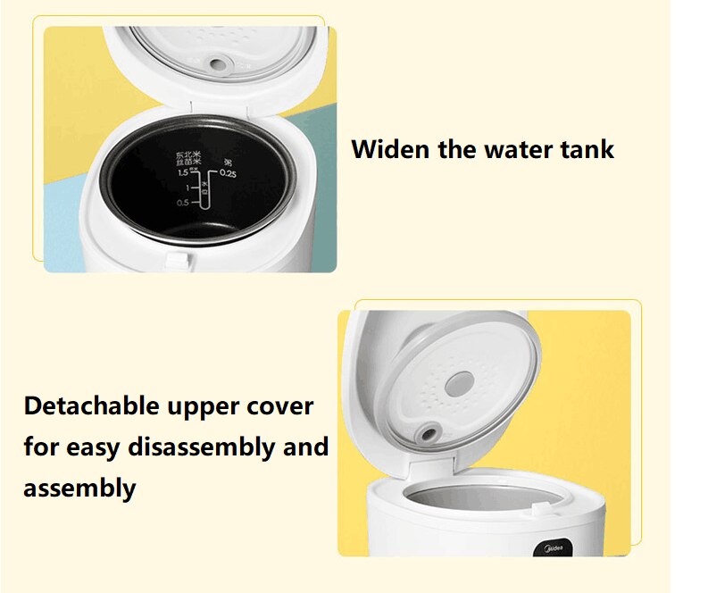 220V 800ML Mini Household Electric Rice Cooker Non-Stick Multi Portable Food Cooking Machine