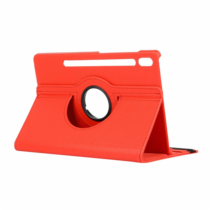 360 Rotating Case For Samsung Galaxy Tab S8 Ultra 14.6 Case SM-X900 X906 Tri-Folding Cover For Coque Galaxy S8 Ultra Tablet Kids: Red