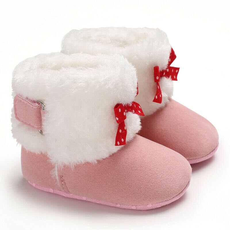 Thicken Girls Bottom Baby Soft Sole Snow Boots Soft Crib Shoes Toddler Boots Autumn Warm Snow Boots