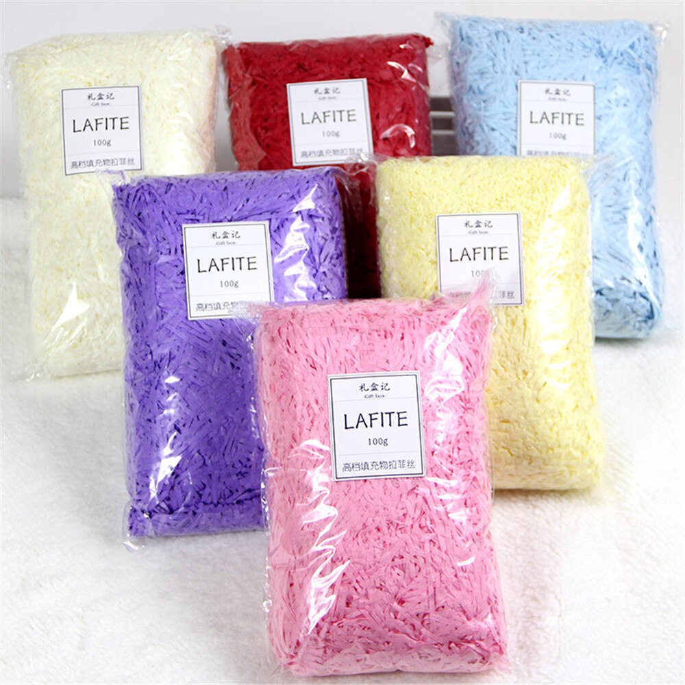 100g diy-papier raffia versnipperde confetti doos vulling materiaal tissue voor babyshower bruiloft verjaardag kerst benodigdheden