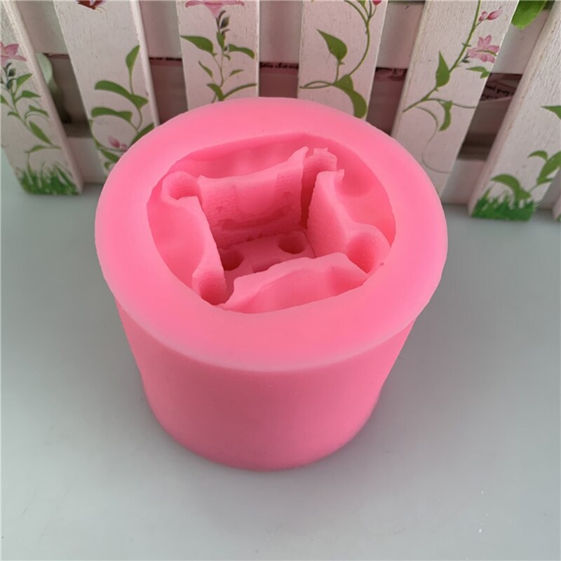Soft Silicone Molds Castle House Building Shape for Fondant Chocolate Cake Decoration Bakeware DIY Plaster Making Moulds U90A
