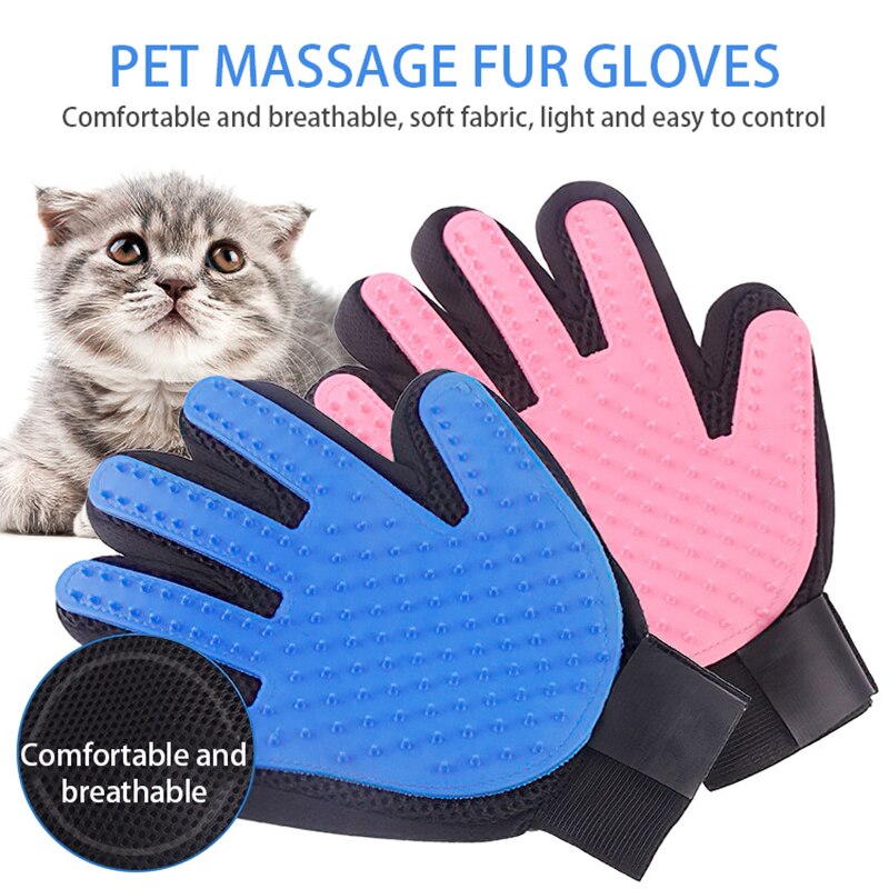 Guantes de baño para perros y mascotas, cepillo de silicona para gatos, peine para pelo, suministros de limpieza para baño de perros, peine para animales