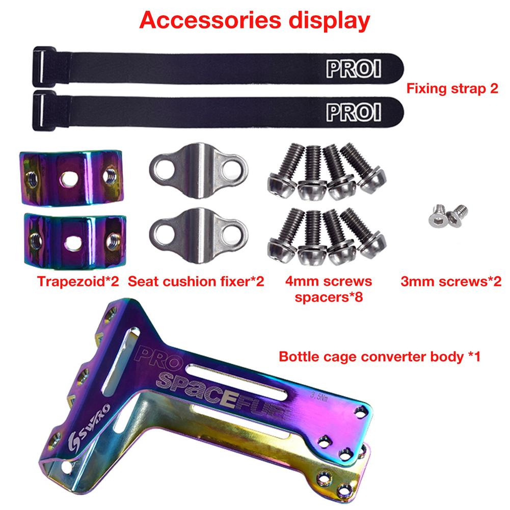 Double Bottle Cage Bottle Cage Installed Behind The Bicycle Saddle Bicycle Seat Cage Can Install CO2 Gas Cylinder Bicycle Saddle