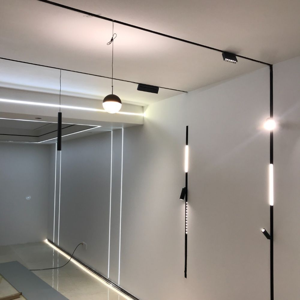 doprowadziło Nowa magnetyczna kratka świetlna Lampa przeciwpowodziowa Światła robić montażu magnetycznego nie Mian światło Magnetyczna szyna świetlna Nowoczesna szyna wbudowana Elastyczna oprawa liniowa Reflektor doprowadziło DC48V Wisząca o