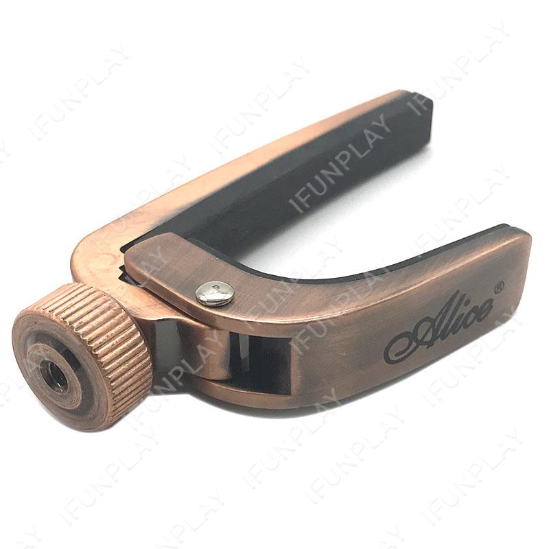 Alice A007J Adjustable Roller Metal Guitar Capo Clamp Key Capotraste for Acoustic Electric Guitar Ukulele Silver Bronze