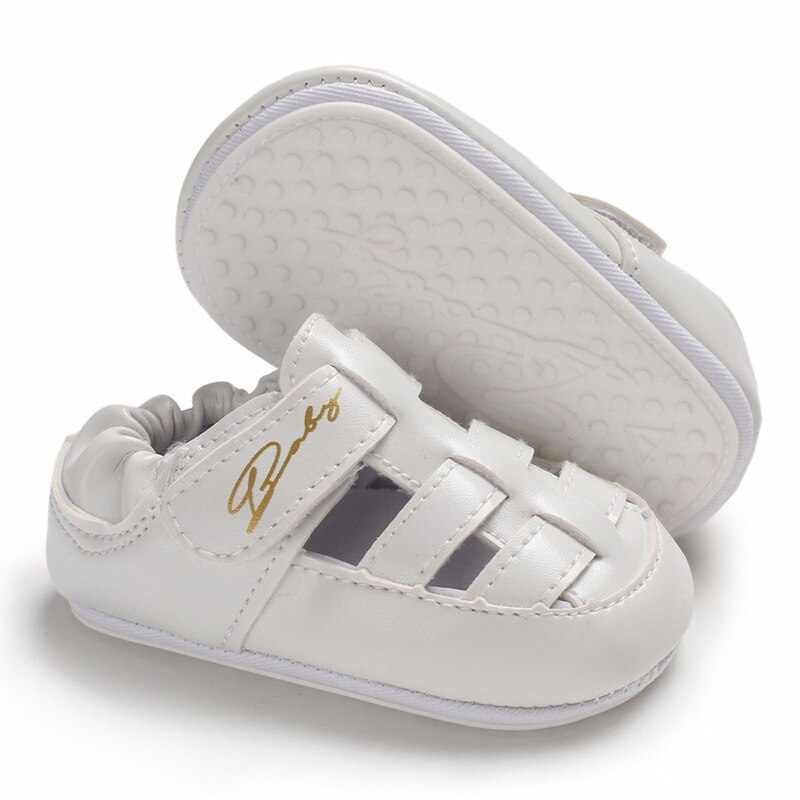 Semelles en caoutchouc pour bébé de 0 à 1 ans, chaussures d'été antidérapantes pour bébé en bas âge: WHITE / 0-6 mois