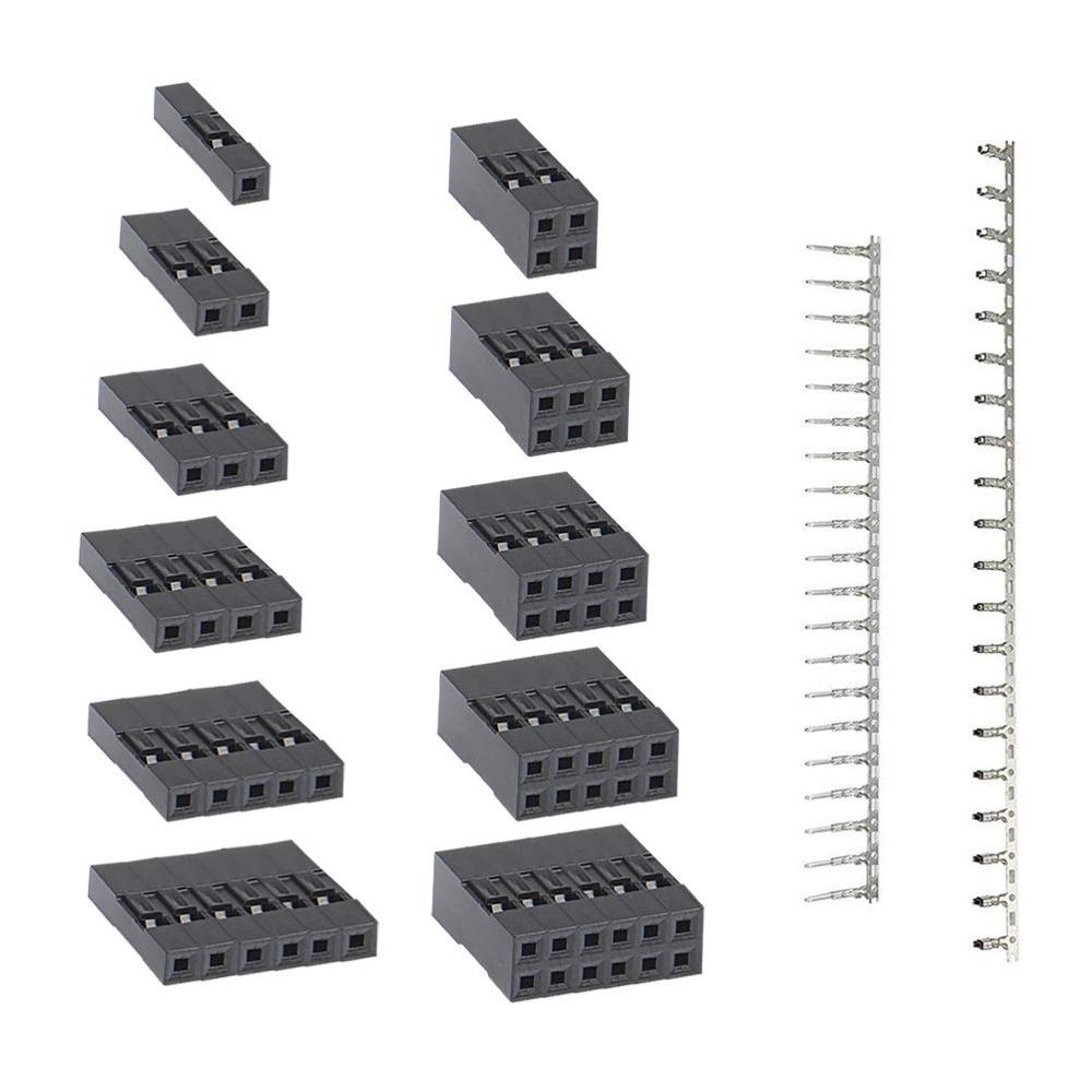 SN-28B Terminal Crimping Tools Set DuPont Crimper 23-17AWG 620pcs 2.54mm Male Female Pin Header Connector Wire Housing Kit