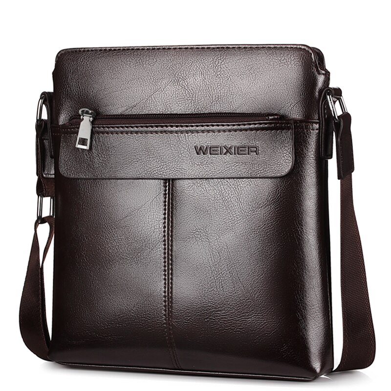 Weixier Mannen Schoudertas Classic Mannen Tas Casual Stijl Bussiness Mannen Messenger Bags Crossbody Tas Mannelijke: Dark Brown