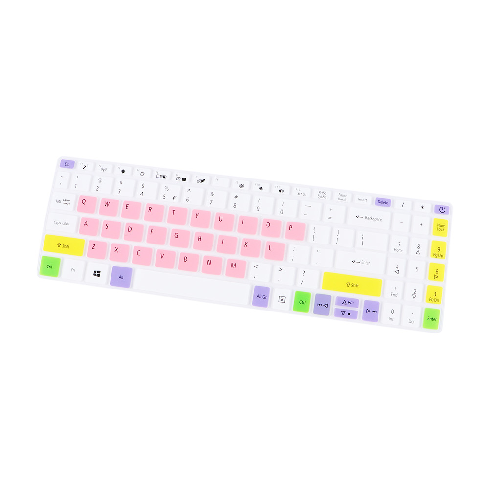15.6 Inch Notebook Keyboard Cover Keyboard Cover Protector Keyboard Skin Laptop Keyboard Cover: WHITE