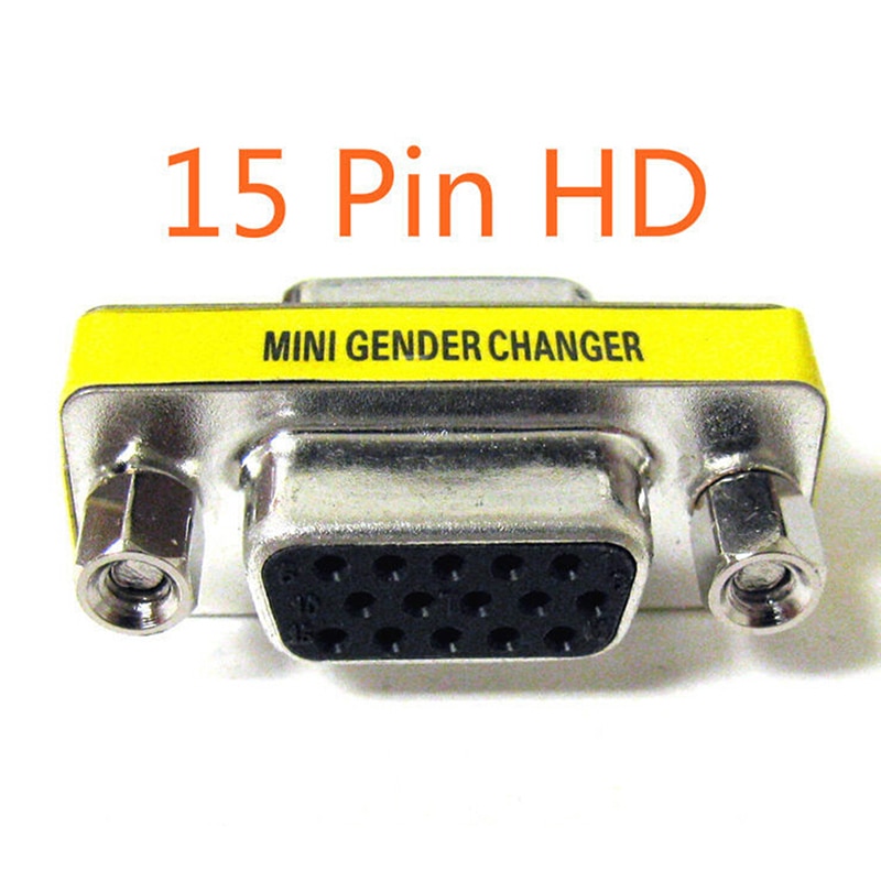 MINI Gender Changer adapter Com D-Sub to Male Female VGA plug connector 15pin