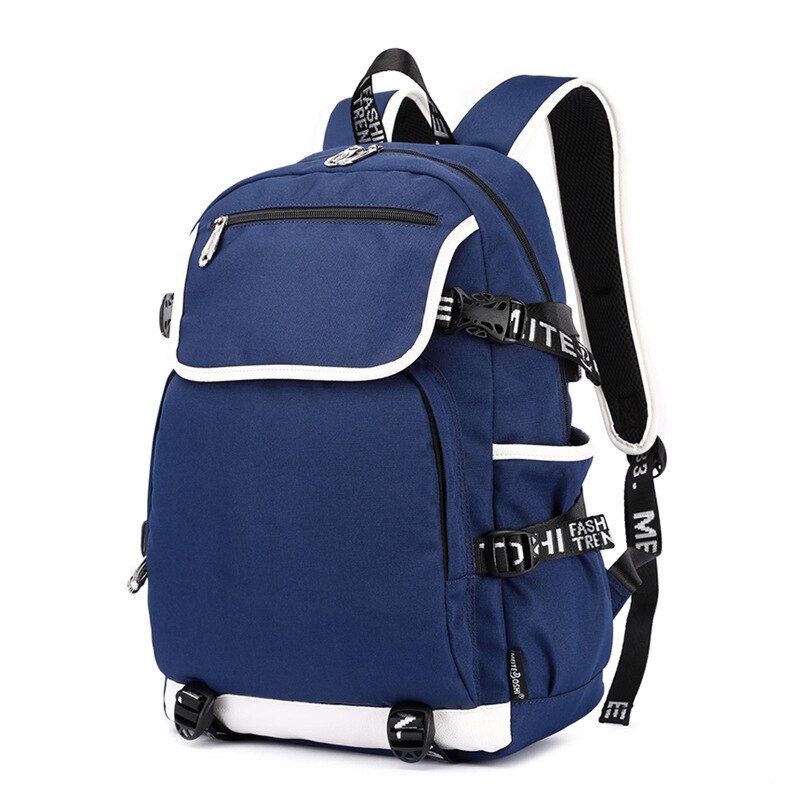 Novo masculino casual usb mochila estilo coreano estudantes universitários simples mochila oxford saco de viagem à prova dwaterproof água moda mochila menina: blue