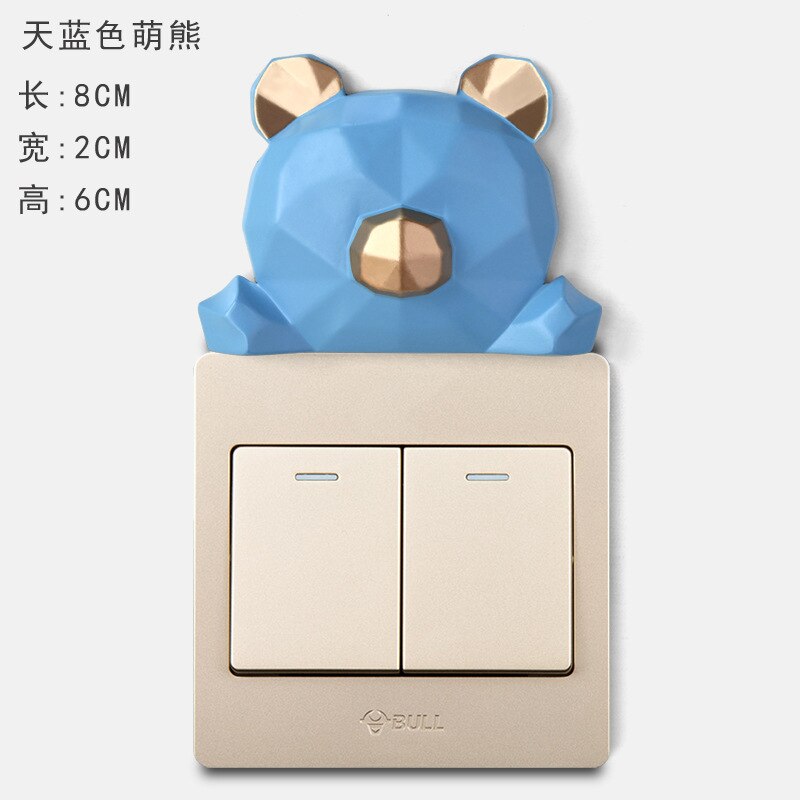 Luxury Wall Lamp Socket Block Switch Sticker Decorative Wall Sticker Border Beautification Protective Cover Home: Yellow