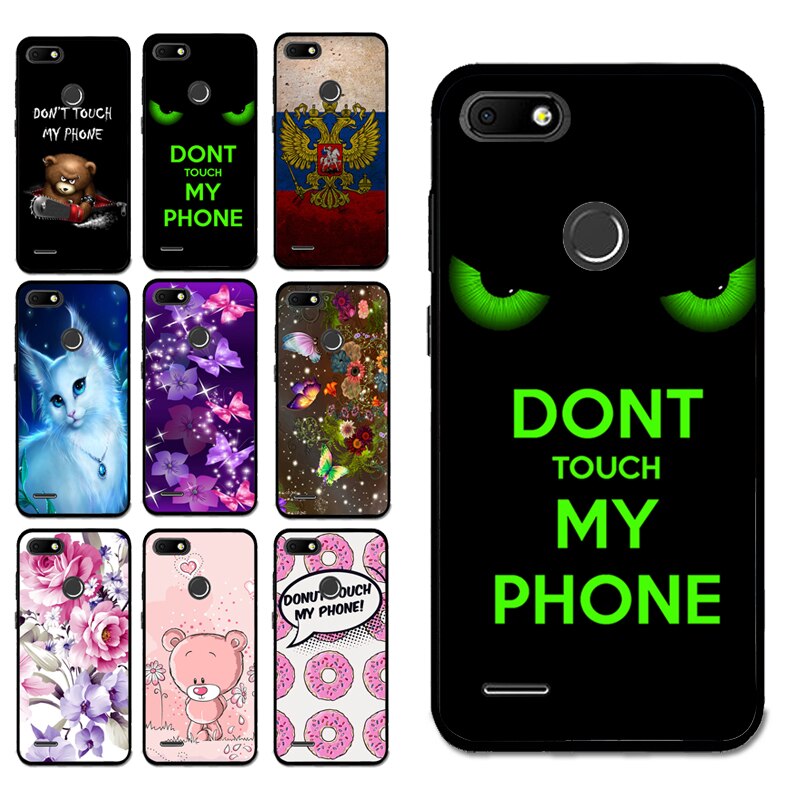 For BQ 5512 Case Don't touch my phone Bear Silicon TPU Cover for BQ 5512L STRIKE FORWARD Animal Shell Bag Housing Phone Cases