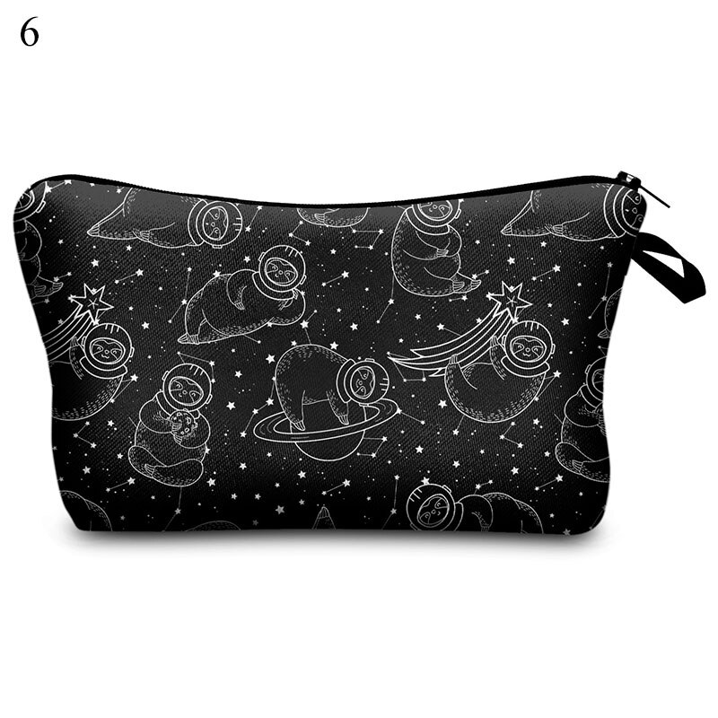 Sac de maquillage femmes sac cosmétique avec motif multicolore lama 3D impression neceser trousse de toilette voyage maquillage sac organisateur: 6