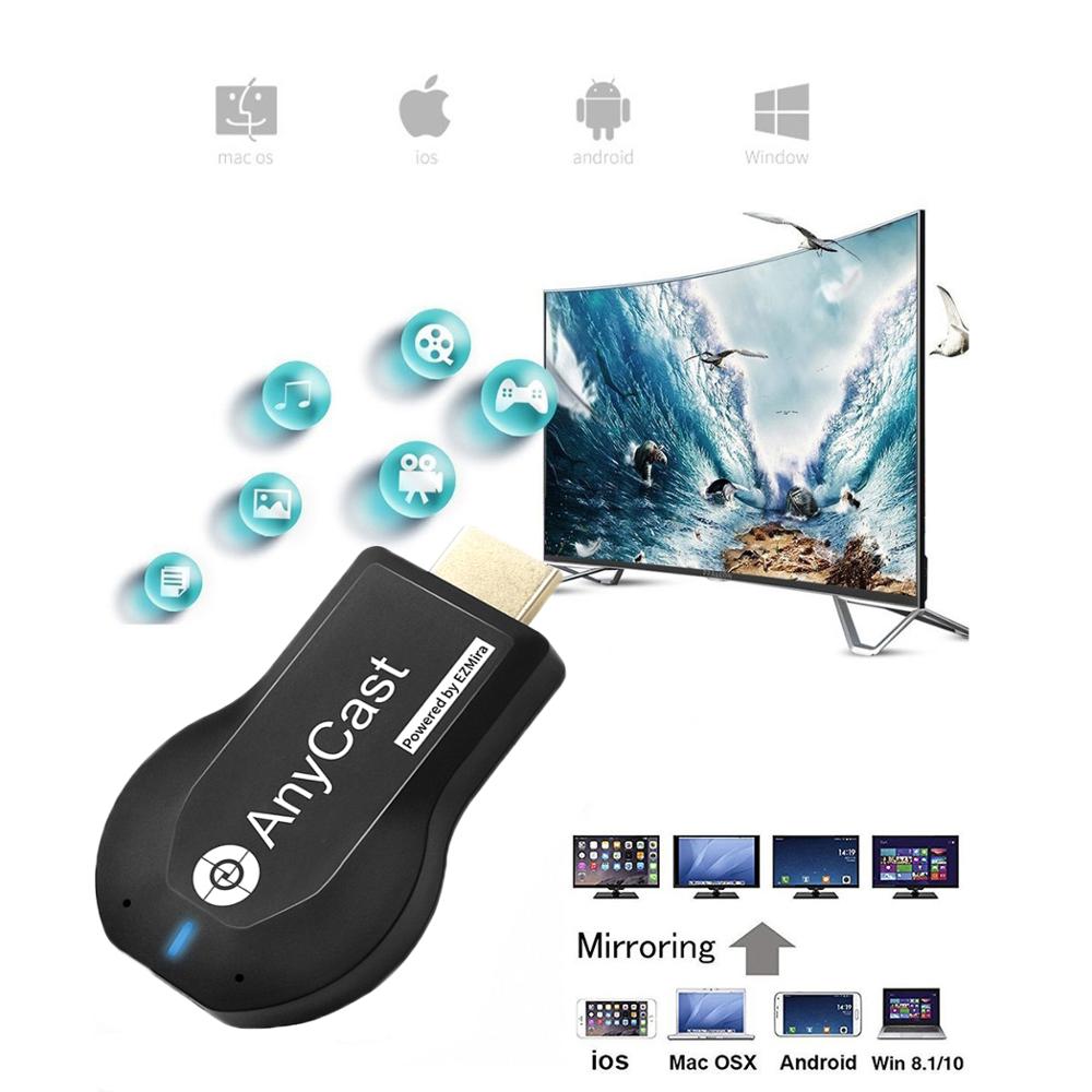 Anycast-receptor de dongle de tv m2 plus, sem fio, hdmi, 1080p, suporte para dlna, miracna, airplay