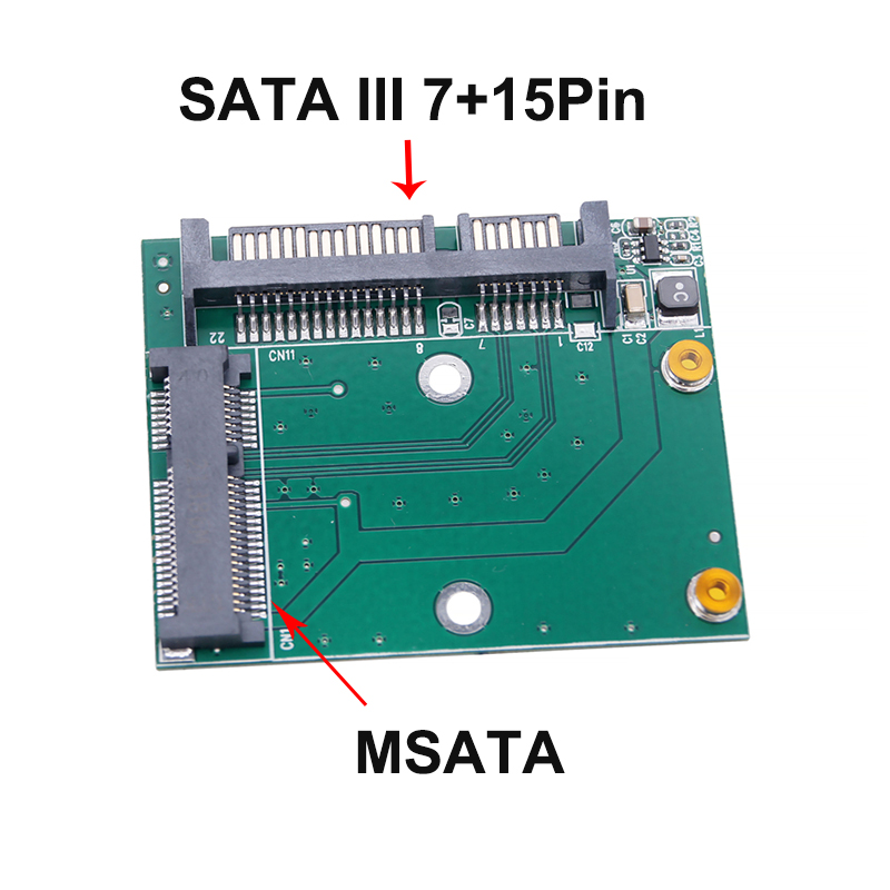 Carte adaptateur mSATA SSD vers SATA 3, Interface 2.5 pouces, 5cm, MINI PCIE SSD vers SATA III, convertisseur adaptateur pour ordinateur PC
