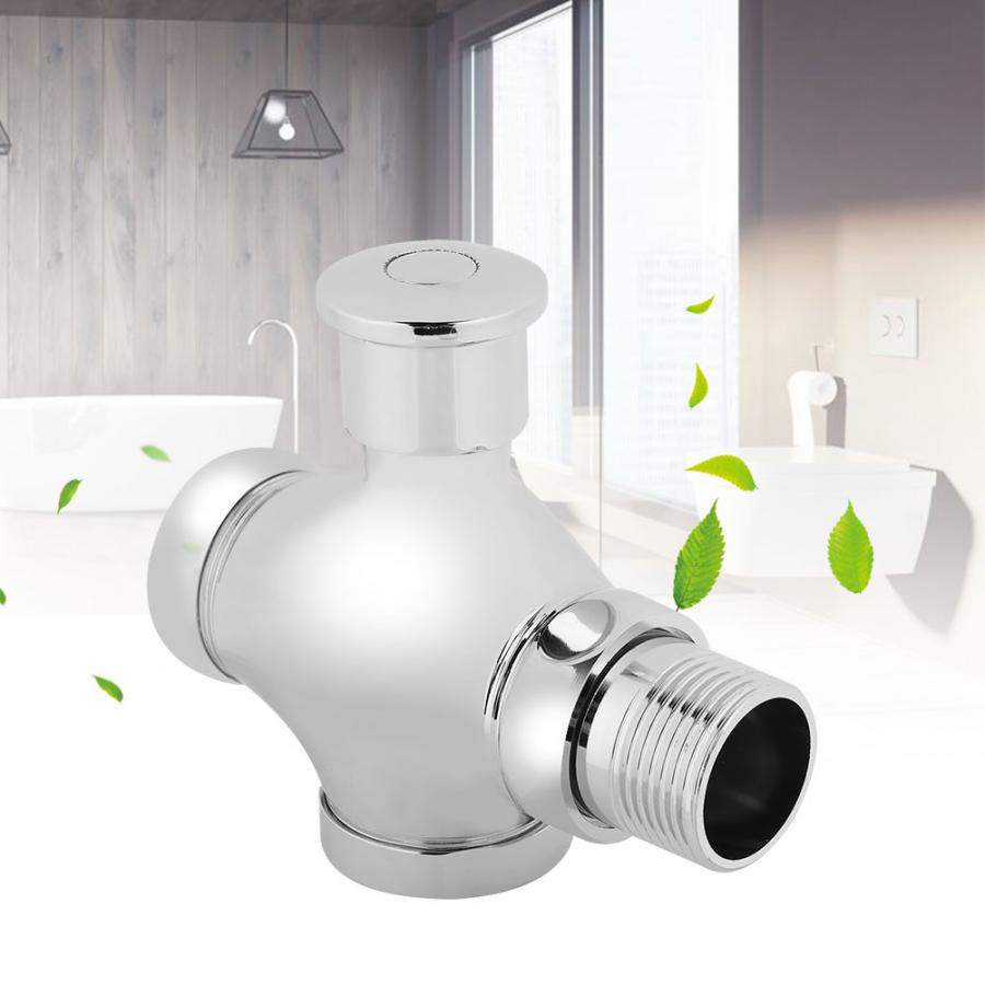 Public Stool Flushing Valves Hand Pressing Type Toilet Drain Valve Metal Hotel Bathroom WC Urinal flush valve toilet part