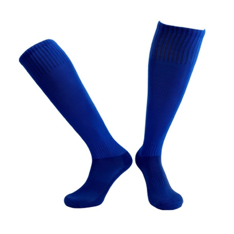 Football Socks Long Compression Soft Thickening breathbale comfortable sweat-absorbing non-slip Sports Socks: Blue / L