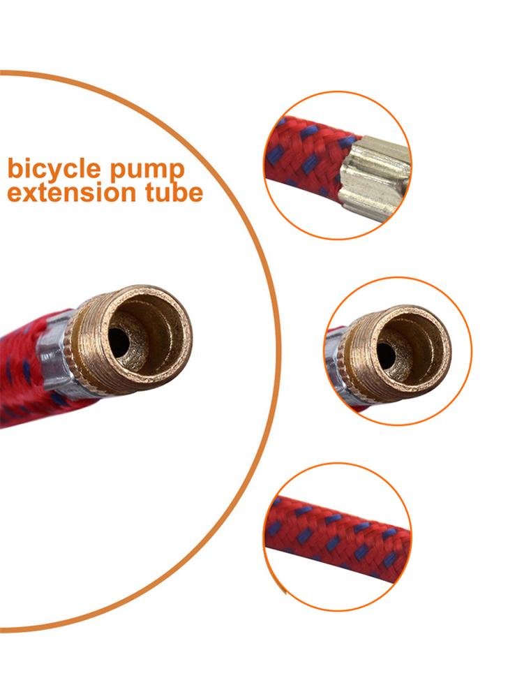 5pcs 13cm Easy Apply Connector Extension Adapter For Bicycle Pump Durable Air Hose High Pressure Rotating Practical Flexible