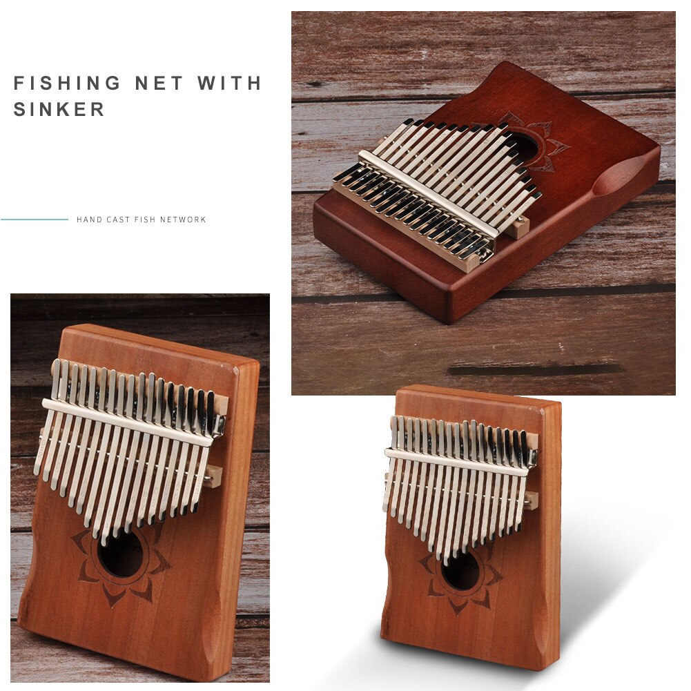 17 teclas Piano de pulgar Kalimba de madera de caoba instrumento Musical con el aprendizaje libro melodía martillo para principiantes Kalimba bolsa
