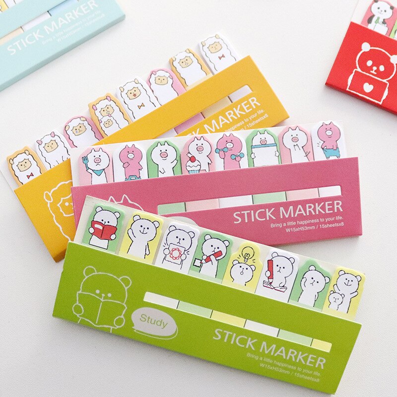 Koreaanse Briefpapier Memo Mini Dier Kawaii Planner Stickers Vaste Bericht Papier School Kantoorbenodigdheden Leuke Memo Pads