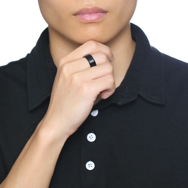 Vnox- Bague Spinner 6/8mm pour Homme, Accessoire Anti-Stress, Alliance Classique en Acier Inoxydable, Bijoux de Sport Rune Viking Décontractés