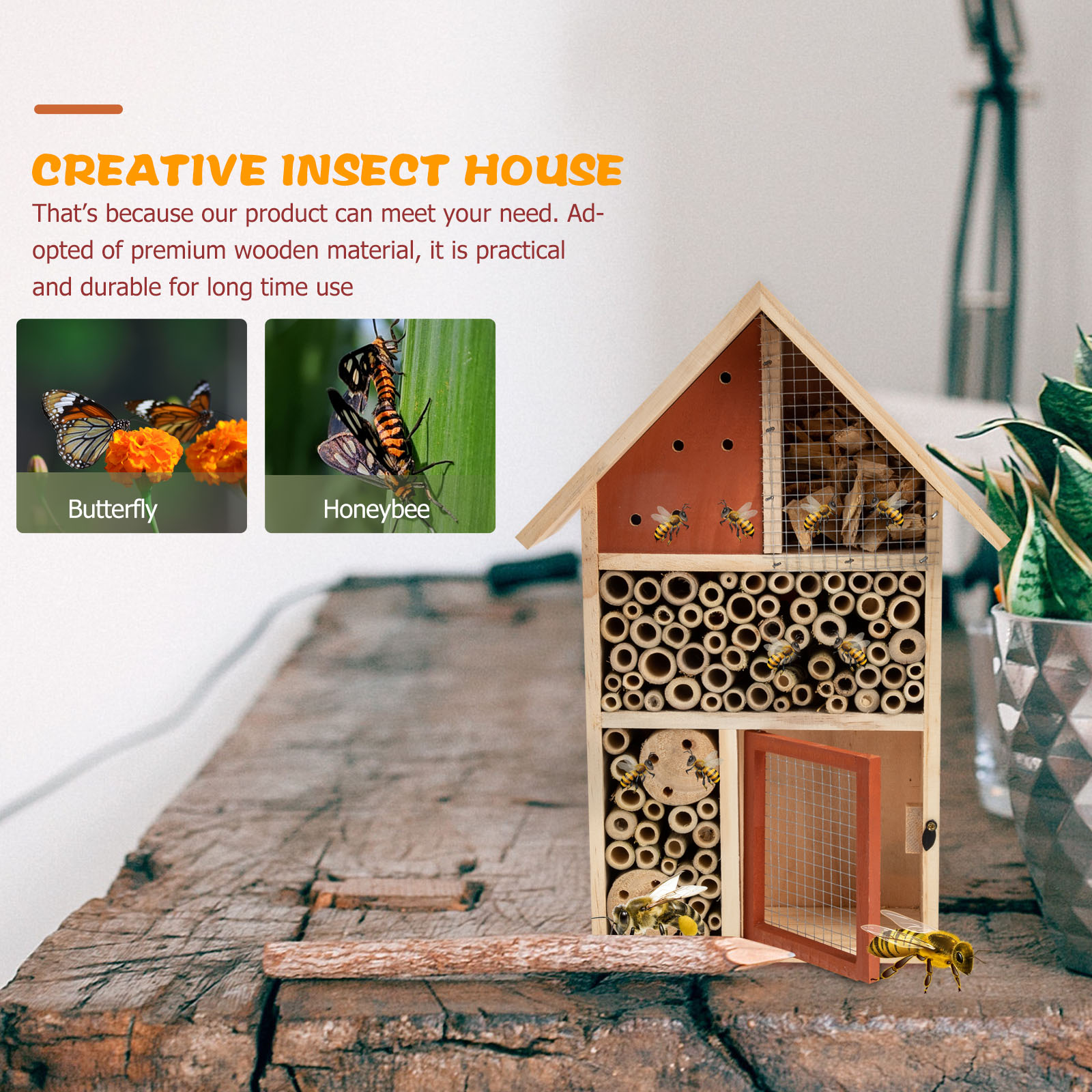 Creatieve Tuin Insect Huis Insect Habitat Tuin Yard Landschapsarchitectuur Scene Layout