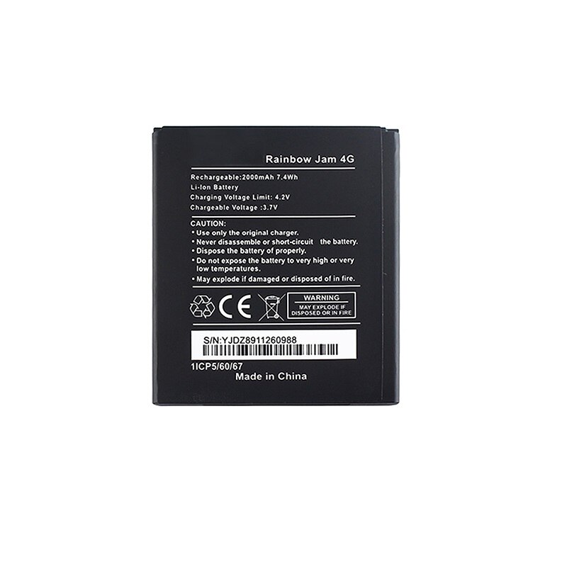 Para Wiko Rainbow Jam 4G batería de reemplazo de capacidad de batería de respaldo Larga modo de reposo para cargadores de escritorio Wiko Rainbow Jam 4G teléfono