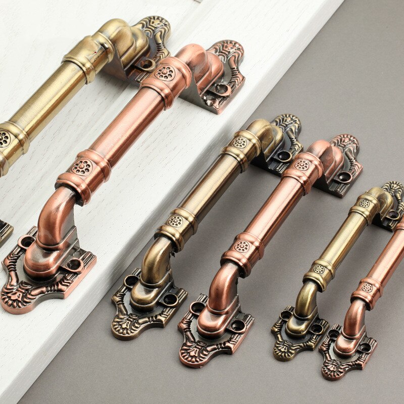 An +-tiradores de puerta Vintage, pomos antiguos, tiradores de bronce para puertas de cocina, armarios, herrajes para muebles