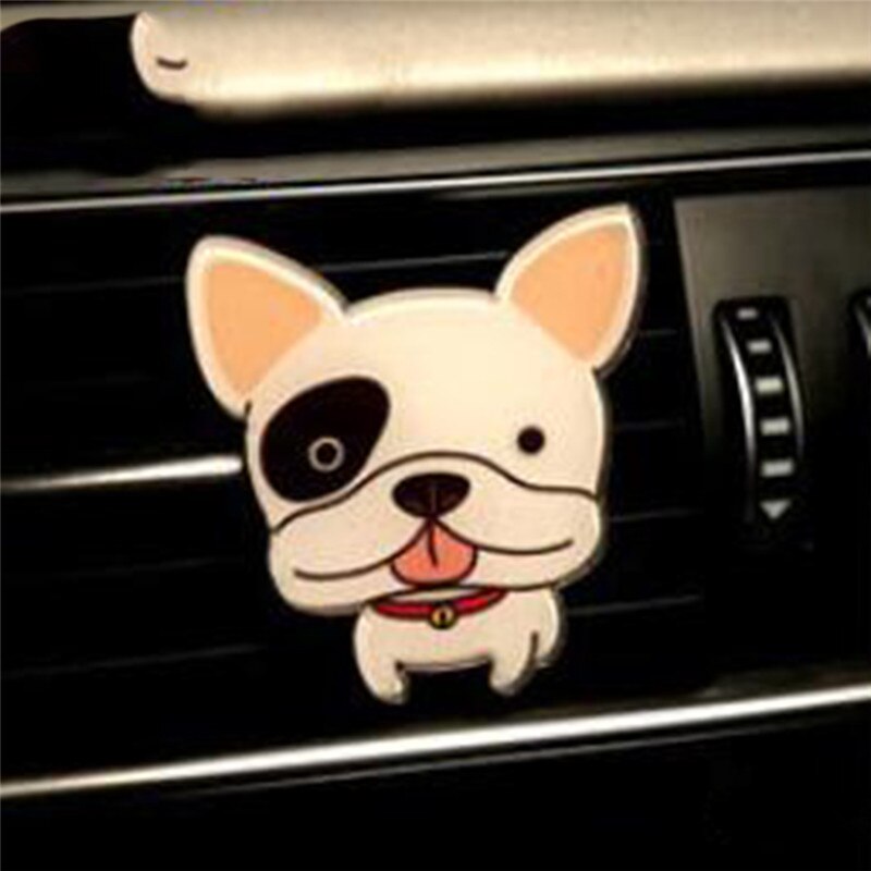 Bil outlet parfume sød hvalp hund biler luftfriskere bil ornament solid duft klimaanlæg outlet klip